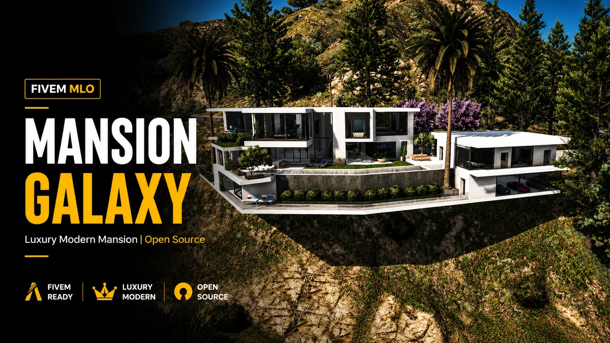 Mansion Galaxy MLO FiveM | Luxury Modern Mansion | Open Source